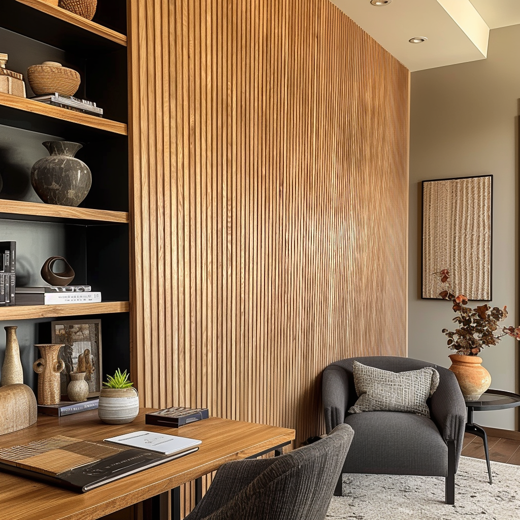 Slatted Hardwood Wall Paneling