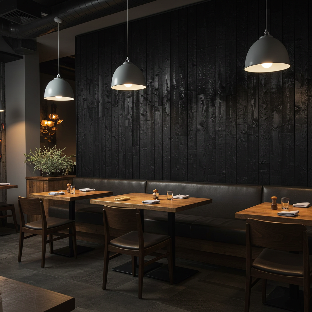 Black_Reclaimed_Hemlock_Wall_Paneling_Restaurant_Accent_Wall
