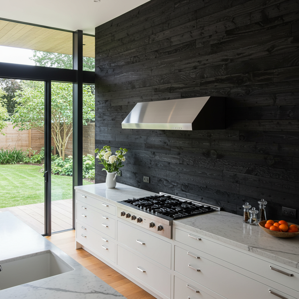 Black_Reclaimed_Hemlock_Wall_Paneling_White_Kitchen_Accent_Wall