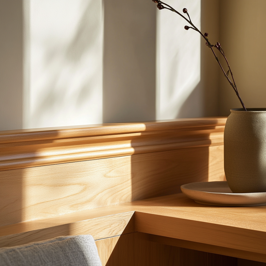 Cherry_Chair_Rail_Moulding_Close_Sunny_Angle