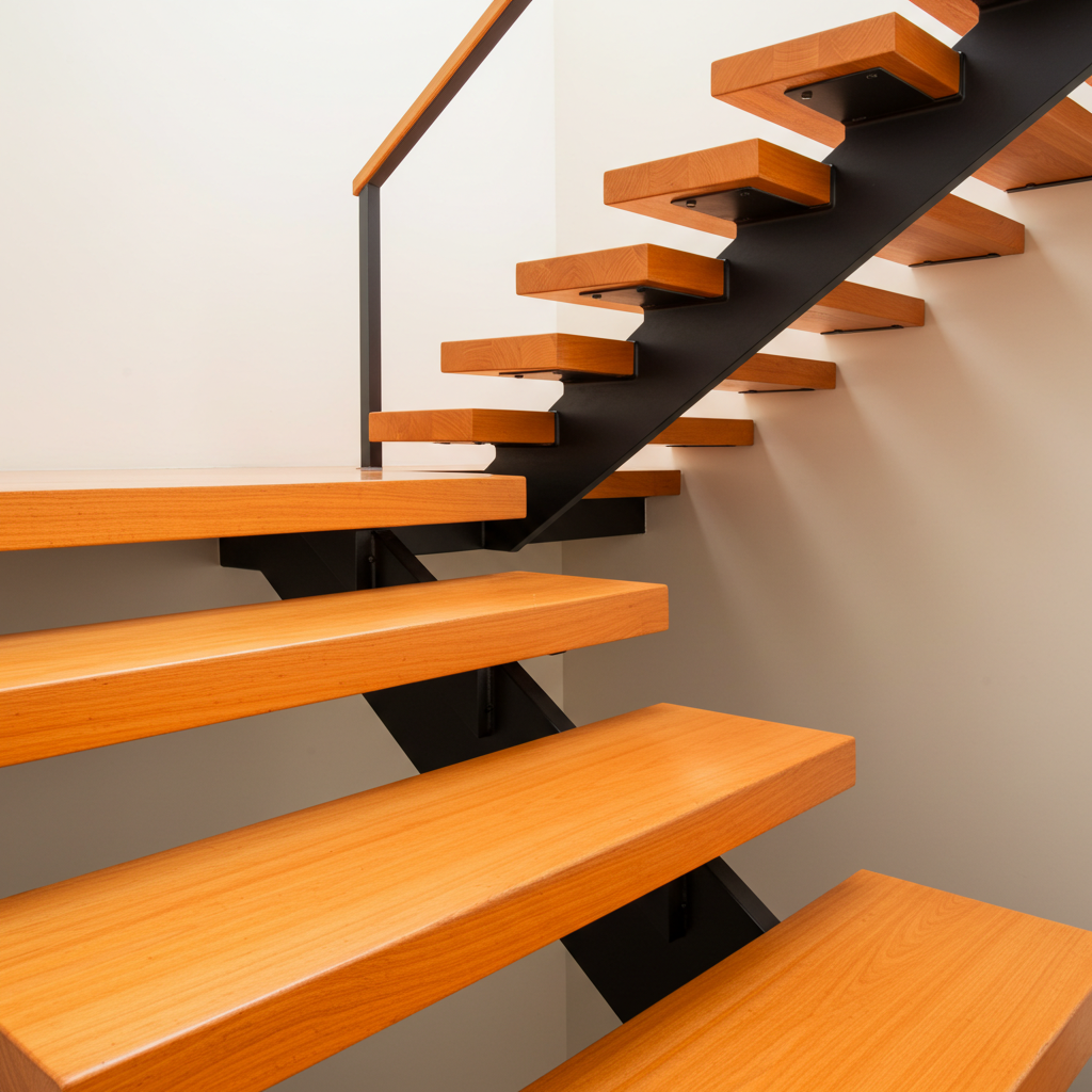 Cherry_Floating_Stair_Tread_Staircase_Landing