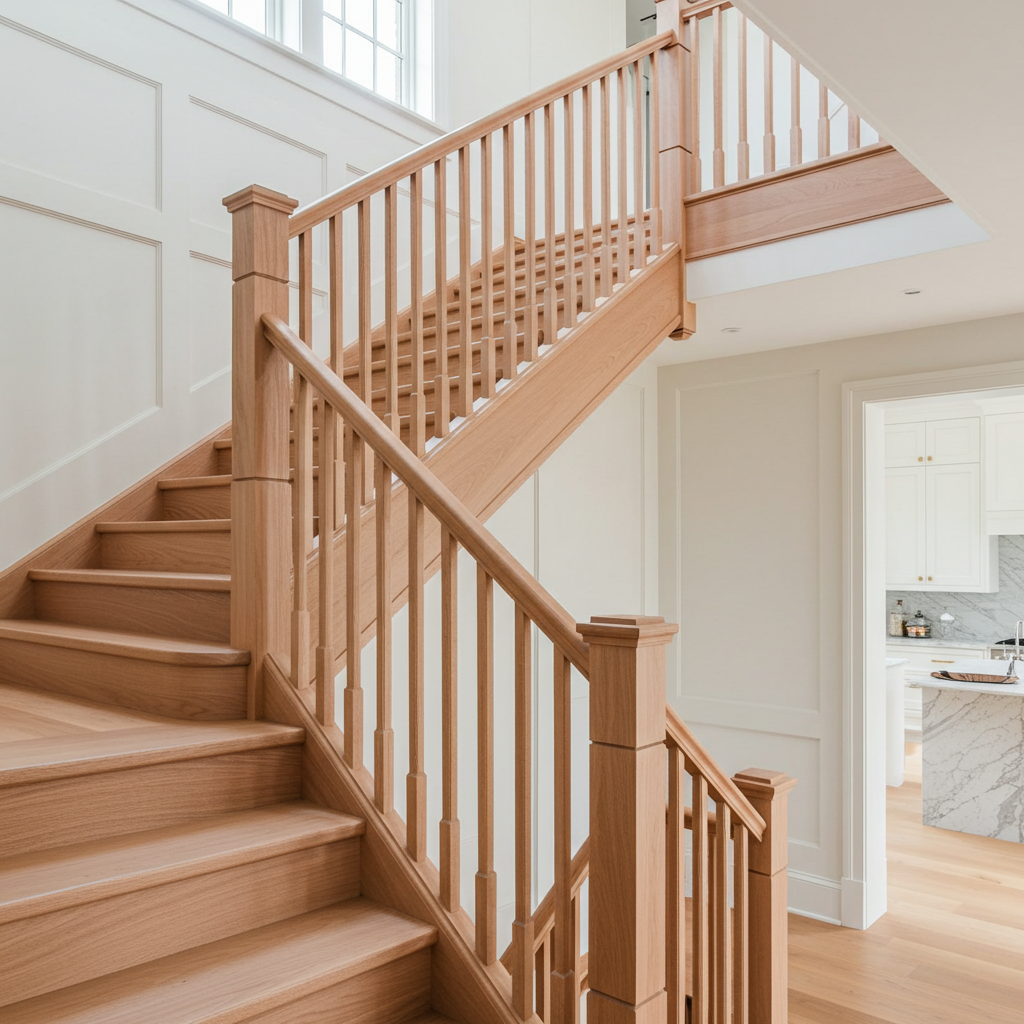 Cherry_Hand_Rail_Wide_Staircase