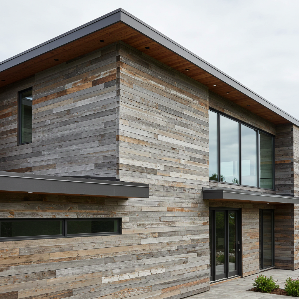 Grey_Reclaimed_Barnwood_Siding_Modern_House_Angle