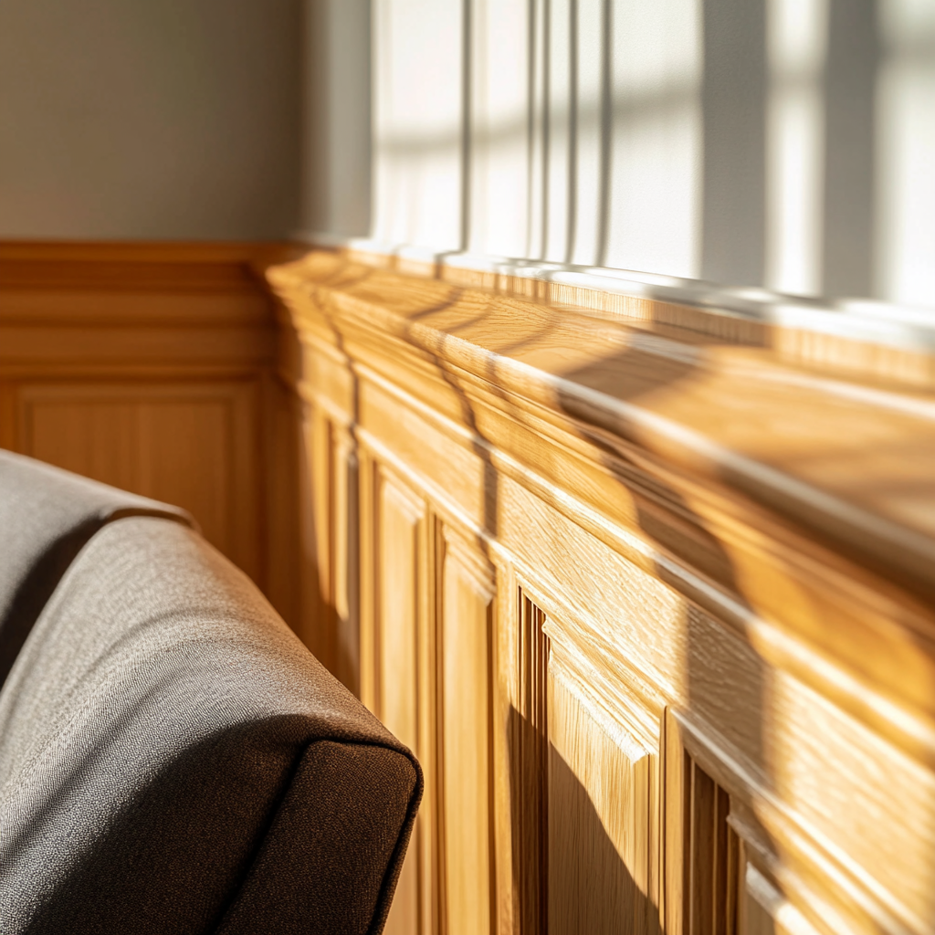 Maple_Chair_Rail_Moulding_Very_Close_Sunny_Angle