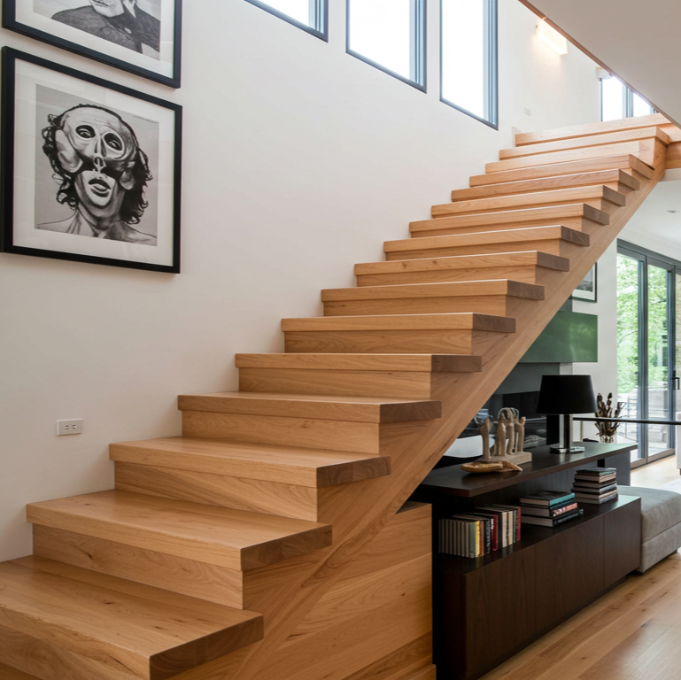 Maple_Stair_Tread_No_Railing_Low_Angle