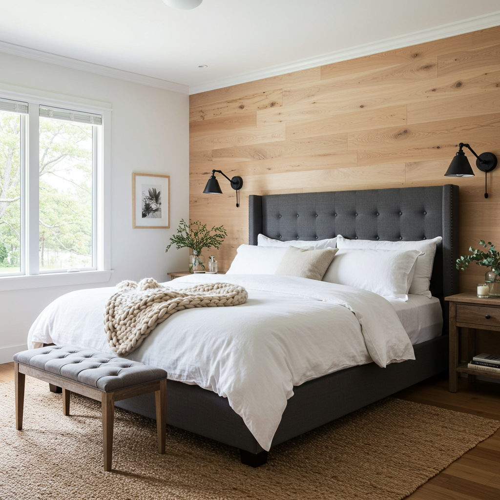 Maple_Wall_Paneling_Bedroom