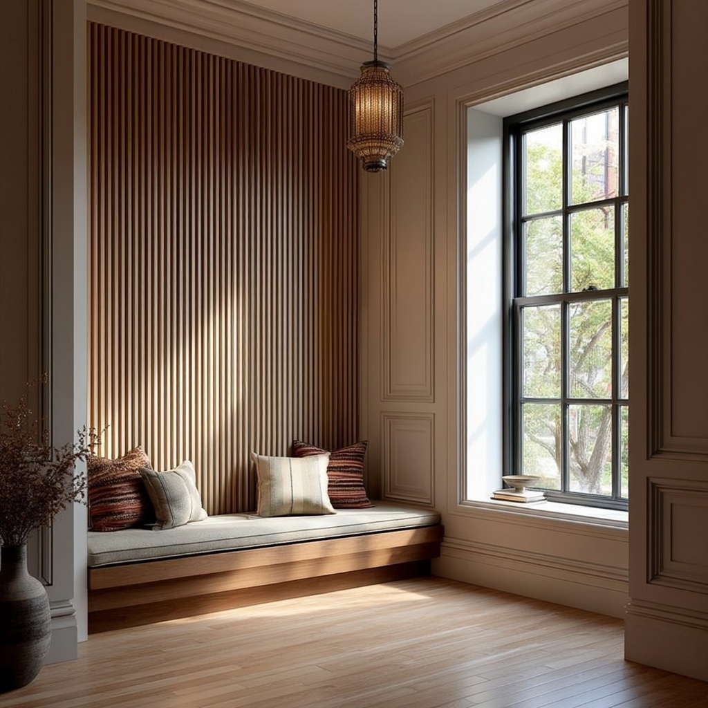 Slatted Hardwood Wall Paneling