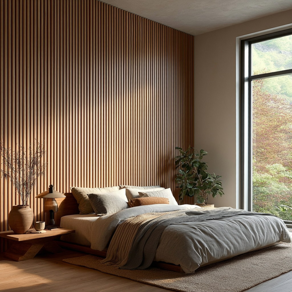 Slatted Hardwood Wall Paneling