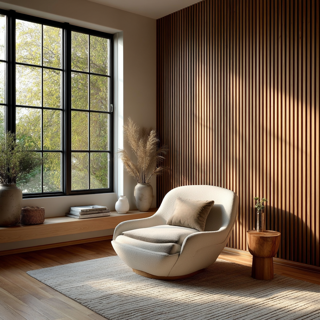 Slatted Hardwood Wall Paneling