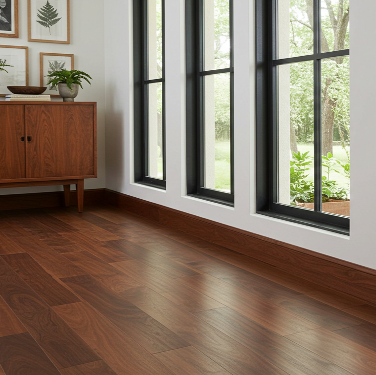 Walnut_Baseboard_Moulding_Credenza_Windows