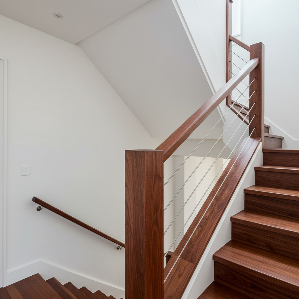 Walnut_Hand_Rail_Metal_Wire