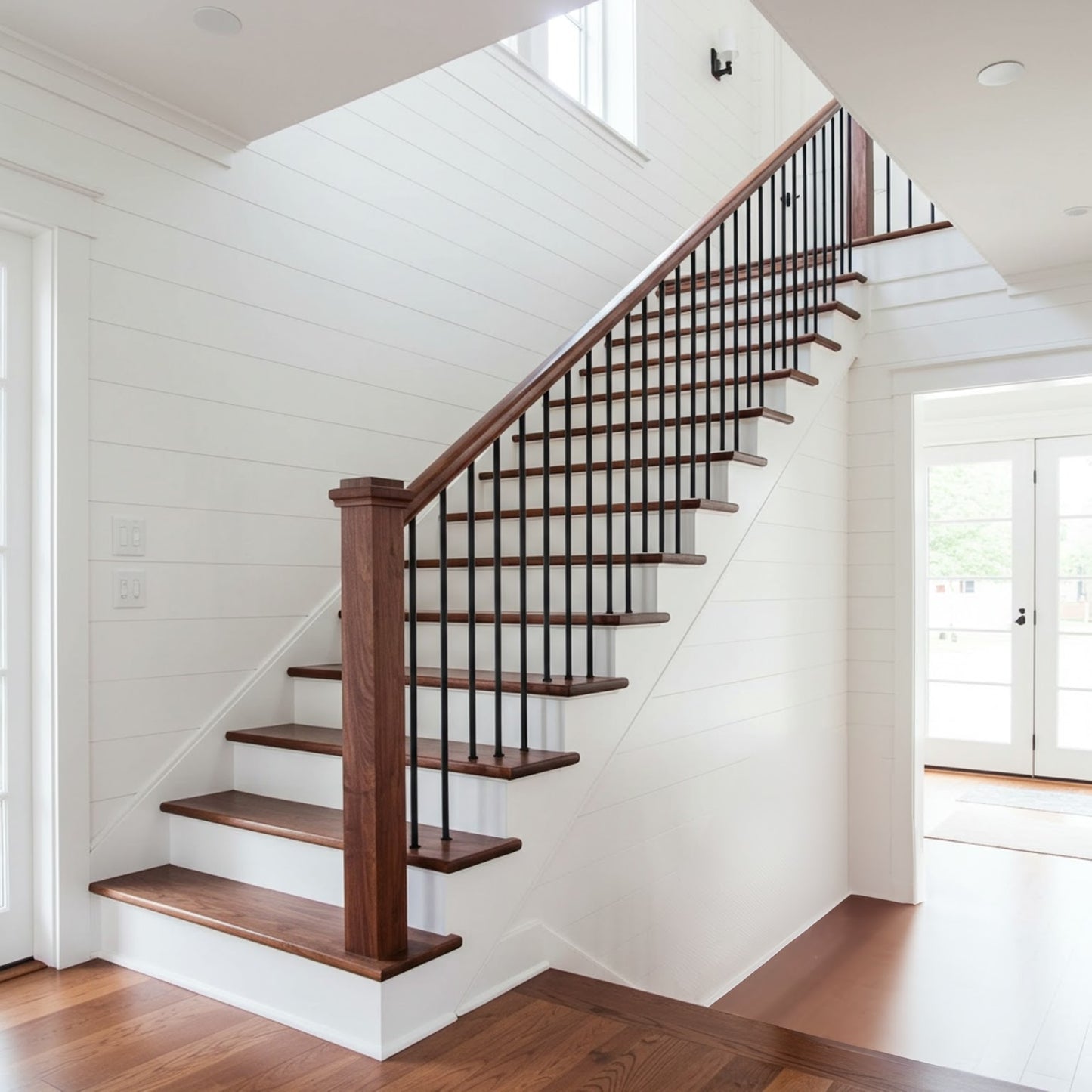 Walnut_Hand_Rail_Wide_Staircase