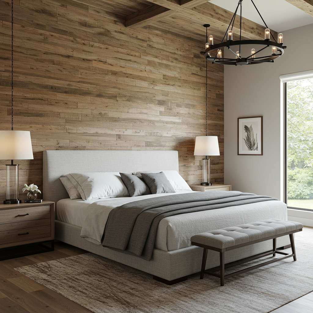 The Merriman Light Brown Reclaimed Barnwood Wall Paneling