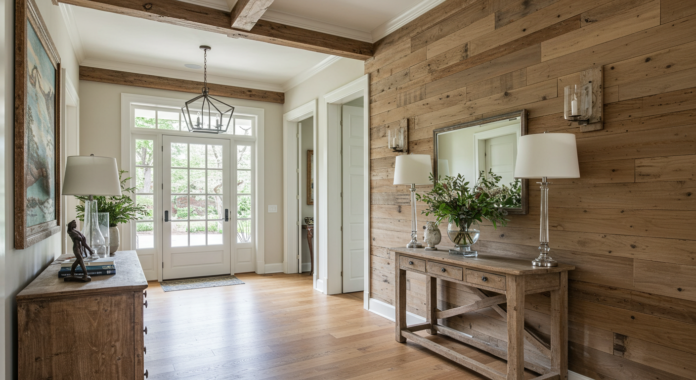 The Merriman Light Brown Reclaimed Barnwood Wall Paneling