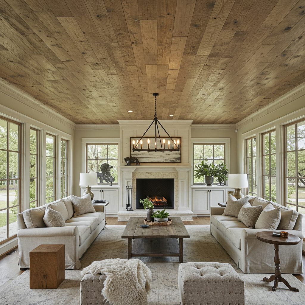 The Howard Brown Reclaimed Barnwood Ceiling Paneling