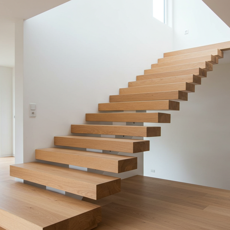 Maple Floating Stair Tread