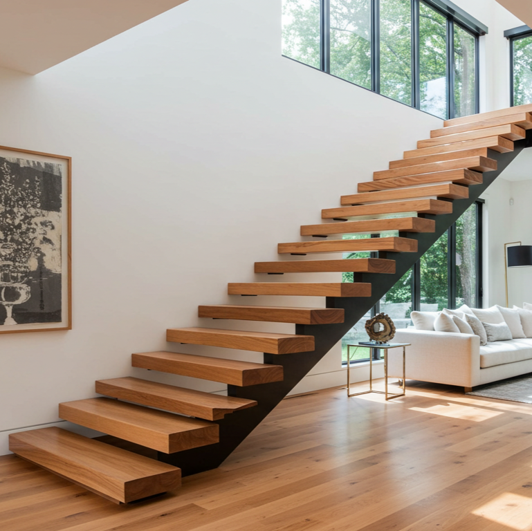 Oak Floating Stair Tread