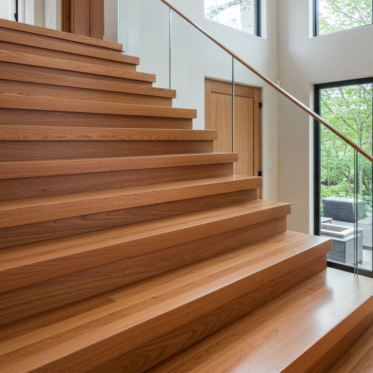 Oak Floating Stair Tread