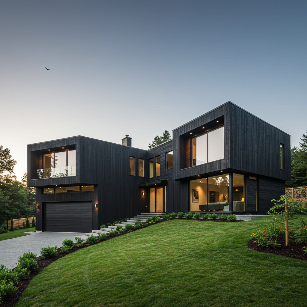 The Bradford Black Reclaimed Hemlock Siding
