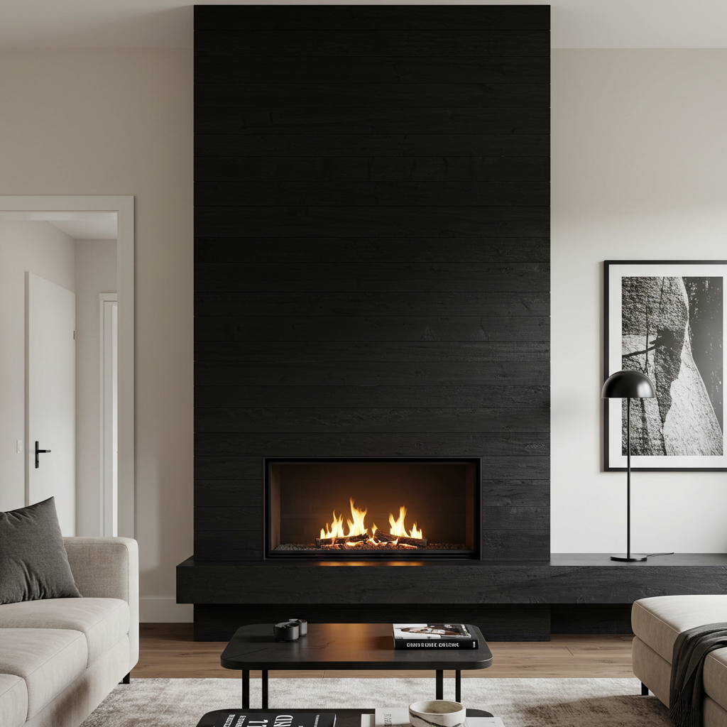 The Bradford Black Reclaimed Hemlock Wall Paneling
