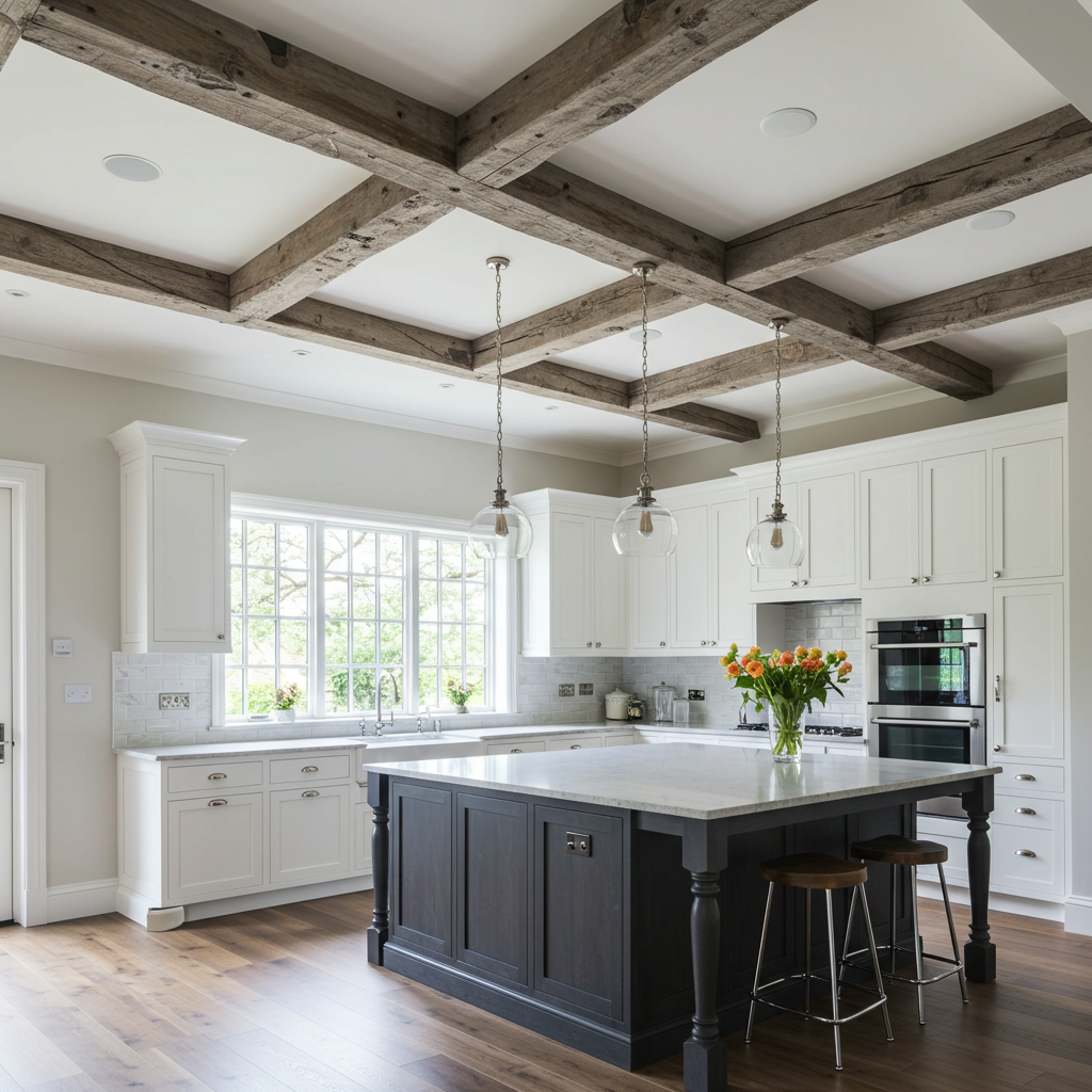 The Moyer Grey Hand Hewn Solid Beam