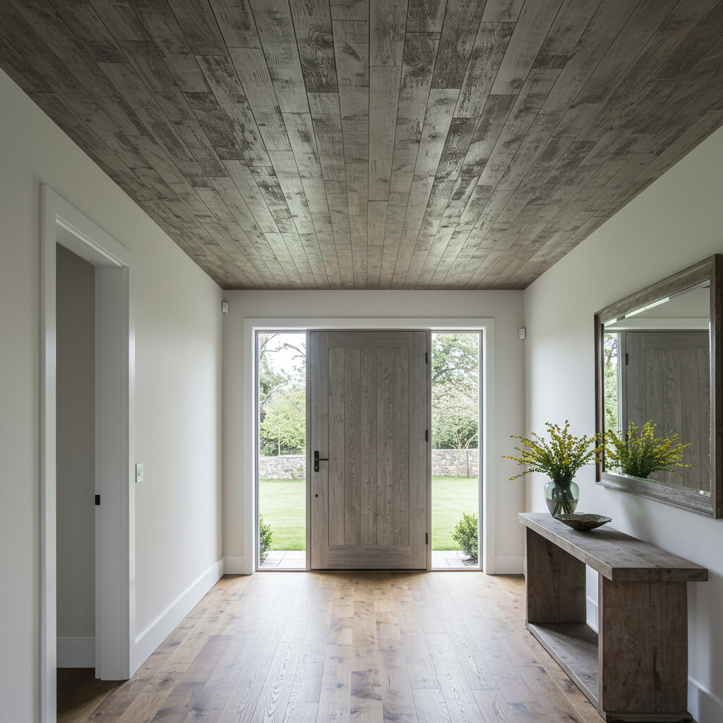 The Wagner Weathered Grey Softwood Ceiling Paneling