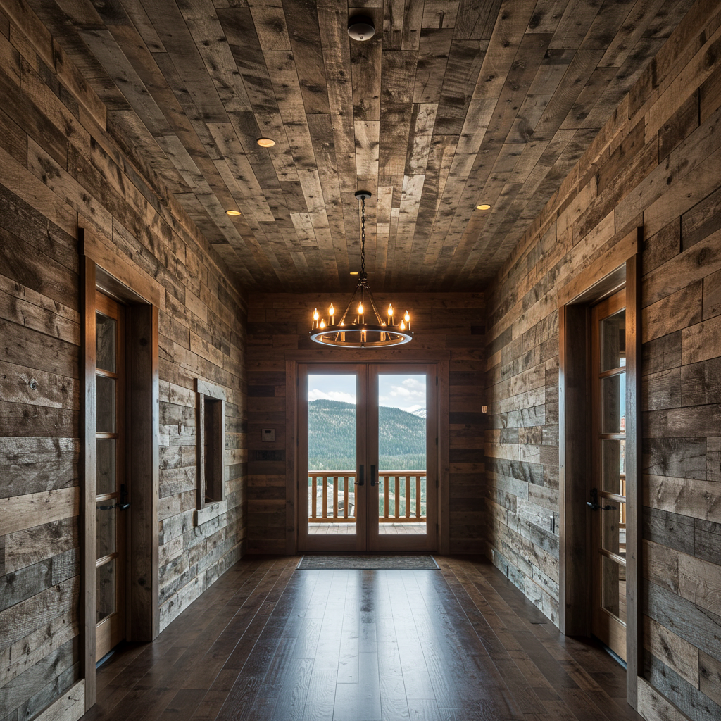 The Harper Brown Reclaimed Hemlock Ceiling Paneling