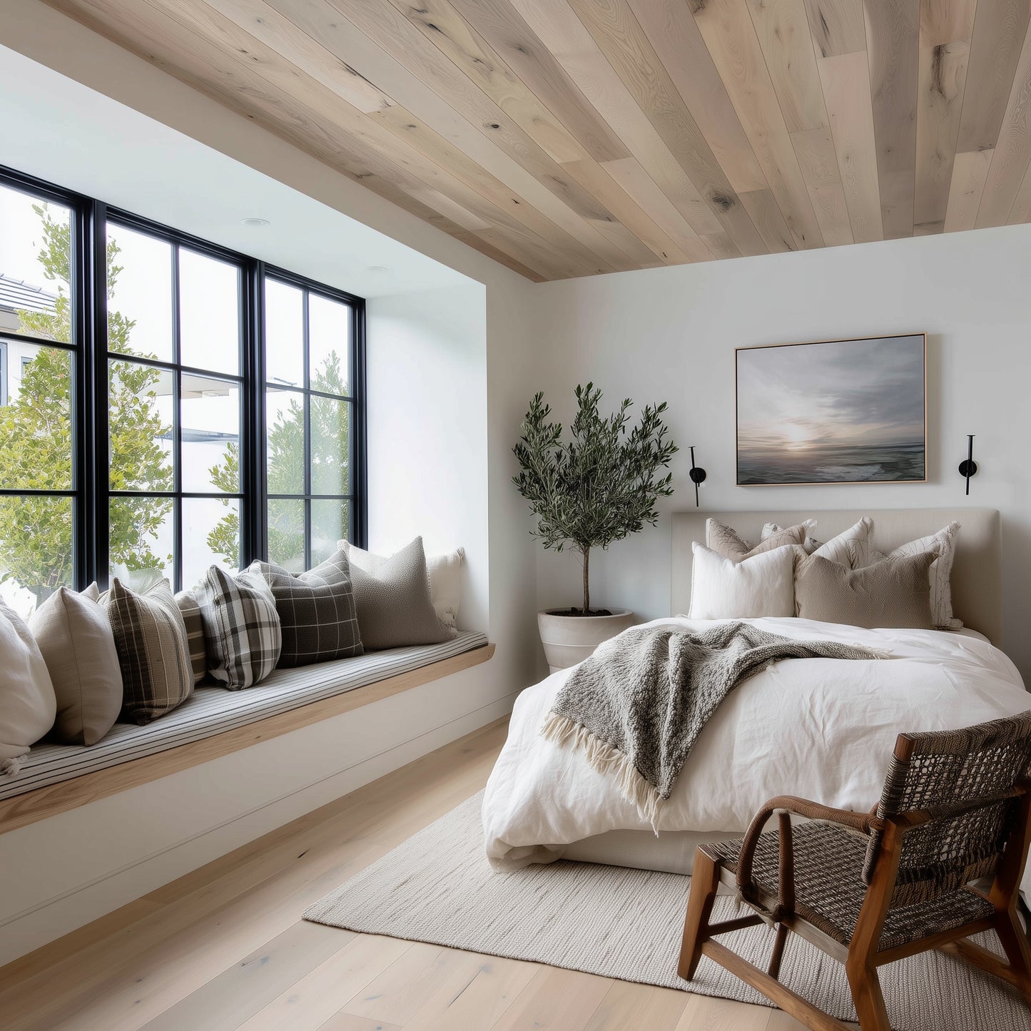 Whitewashed White Oak Wide Plank Flooring