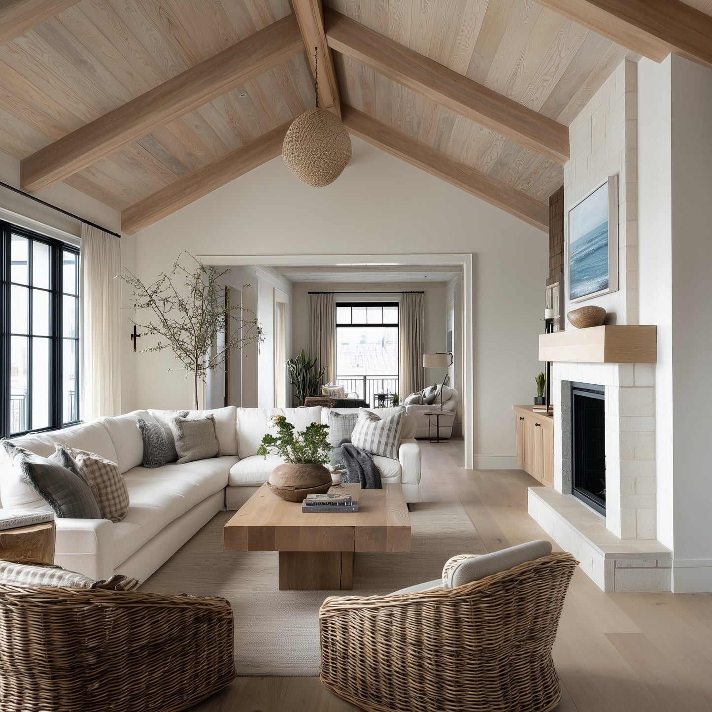 Whitewashed White Oak Wide Plank Flooring