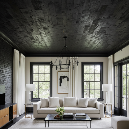 Black_Reclaimed_Hemlock_Ceiling_Paneling_Contemporary_Living_Room