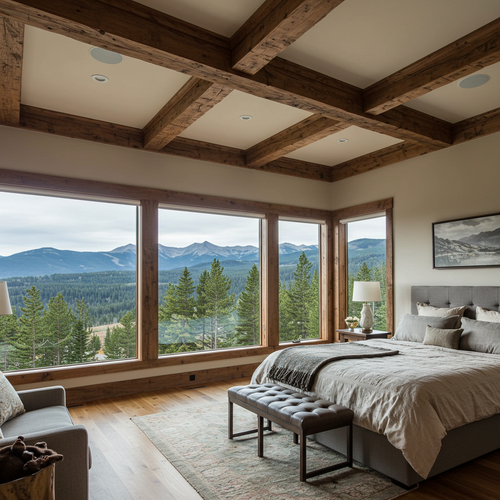 Brown_Original_Sawn_Solid_Beam_Bedroom_Mountains