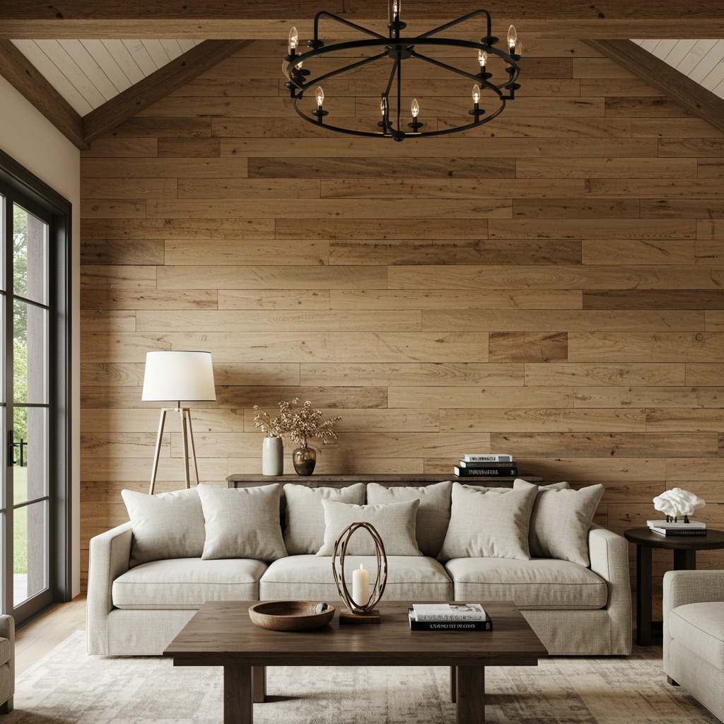Brown_Reclaimed_Barnwood_Wall_Paneling_Living_Room