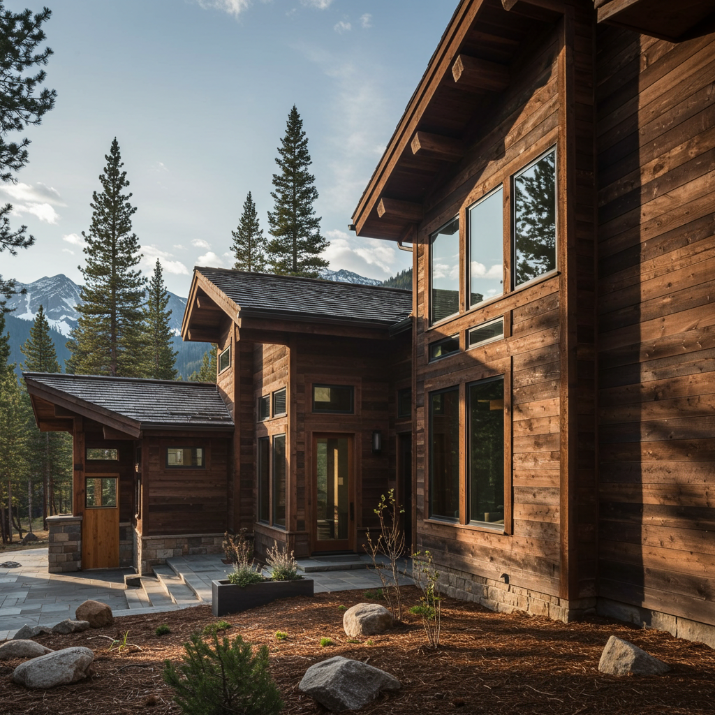 Brown_Reclaimed_Hemlock_Siding_Modern_Cabin_Day