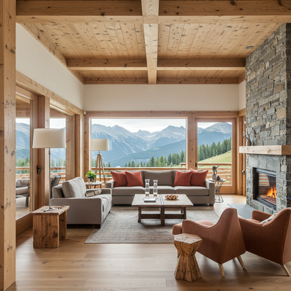 Brown_Woolrich_Pine_Modern_Box_Beam_Living_Room_Mountains
