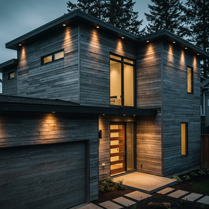 Grey_Reclaimed_Hemlock_Siding_Modern_Night