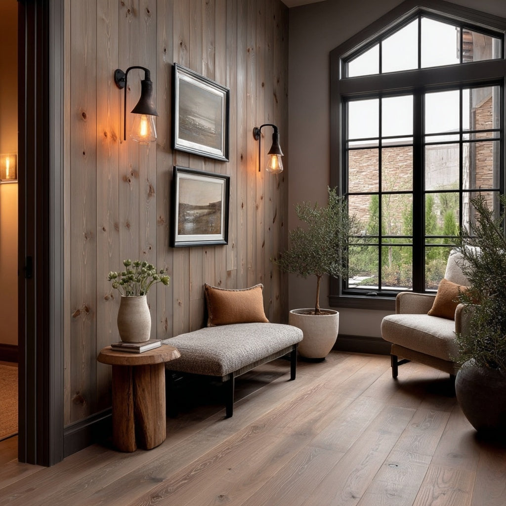 The Leather Weathered Softwood Wall Paneling