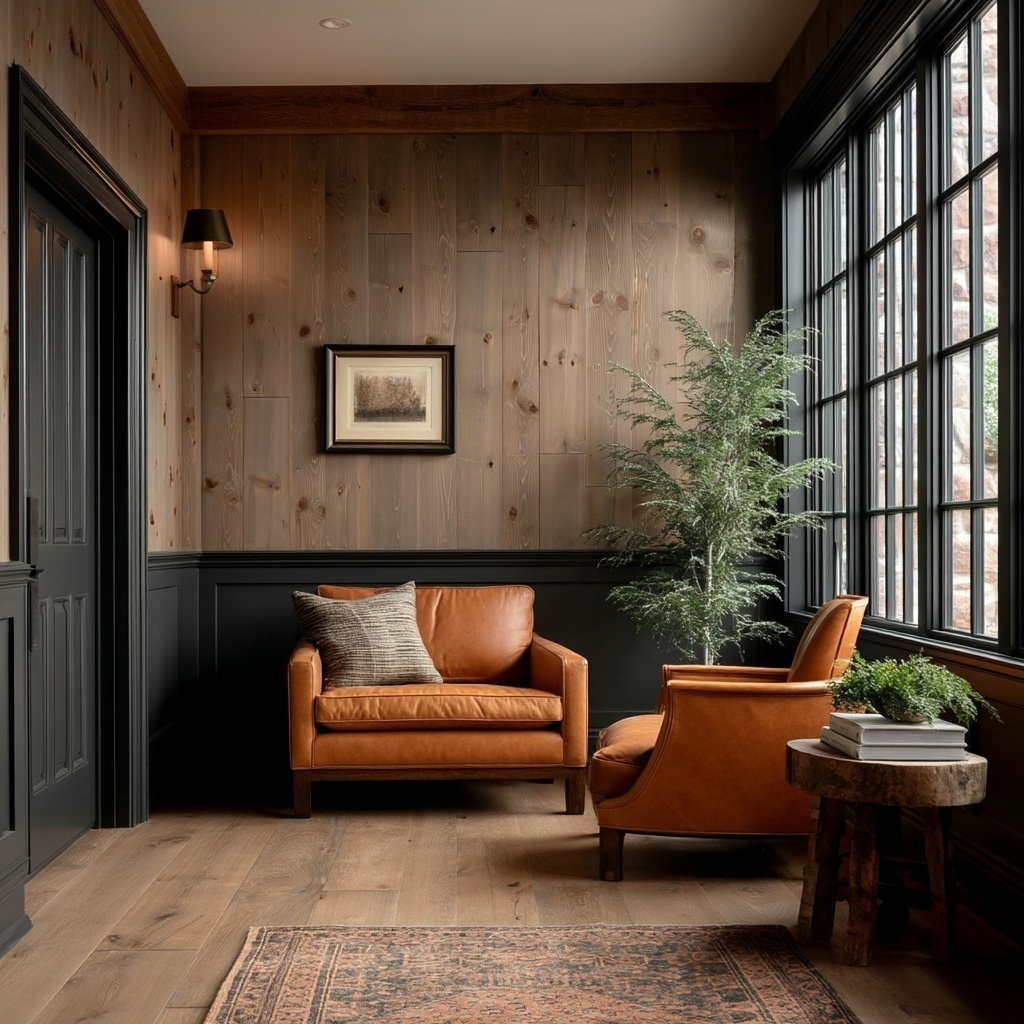 The Leather Weathered Softwood Wall Paneling