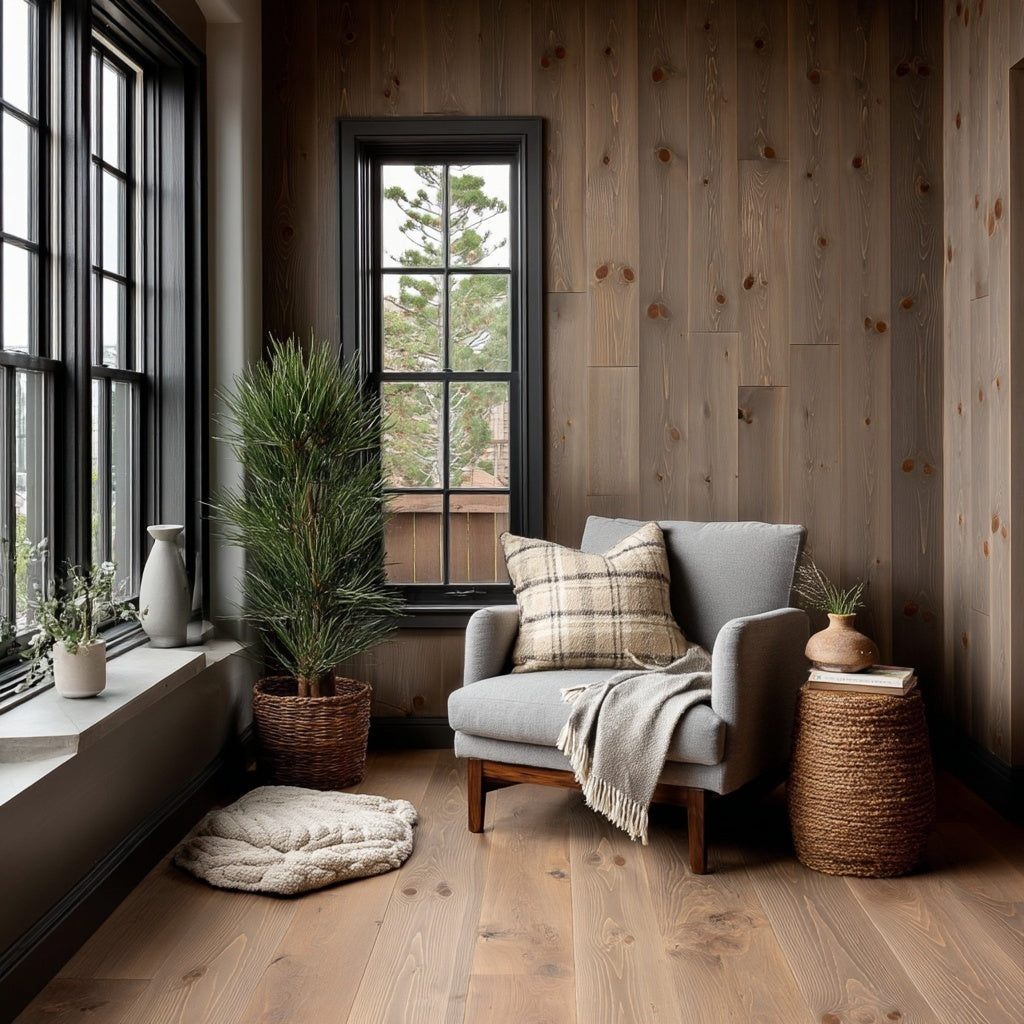 The Leather Weathered Softwood Wall Paneling