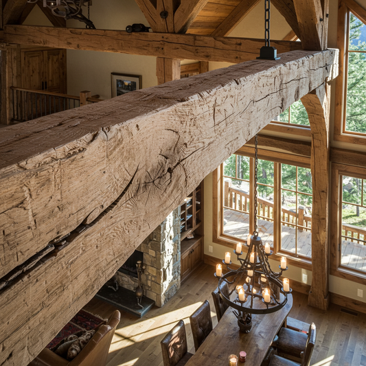 New_White_Oak_Hand-Hewn_Modern_Box_Beam_Close_High_Angle
