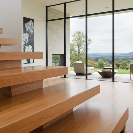 Oak_Floating_Stair_Tread_Low_Close_Angle