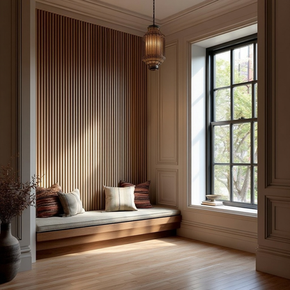Slatted Hardwood Wall Paneling