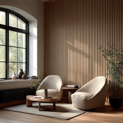 Slatted Hardwood Wall Paneling
