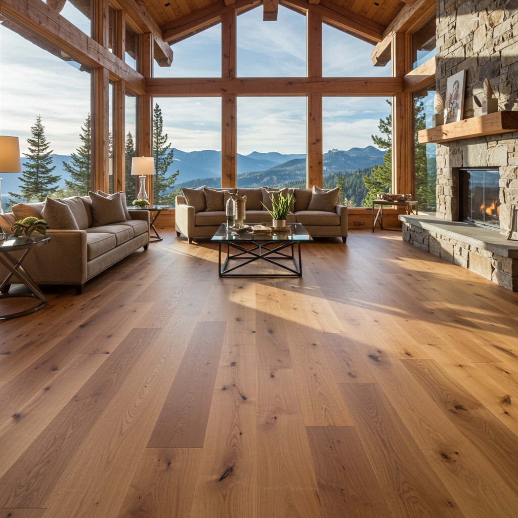 Red_Oak_Flooring_Glass_Coffee_Table