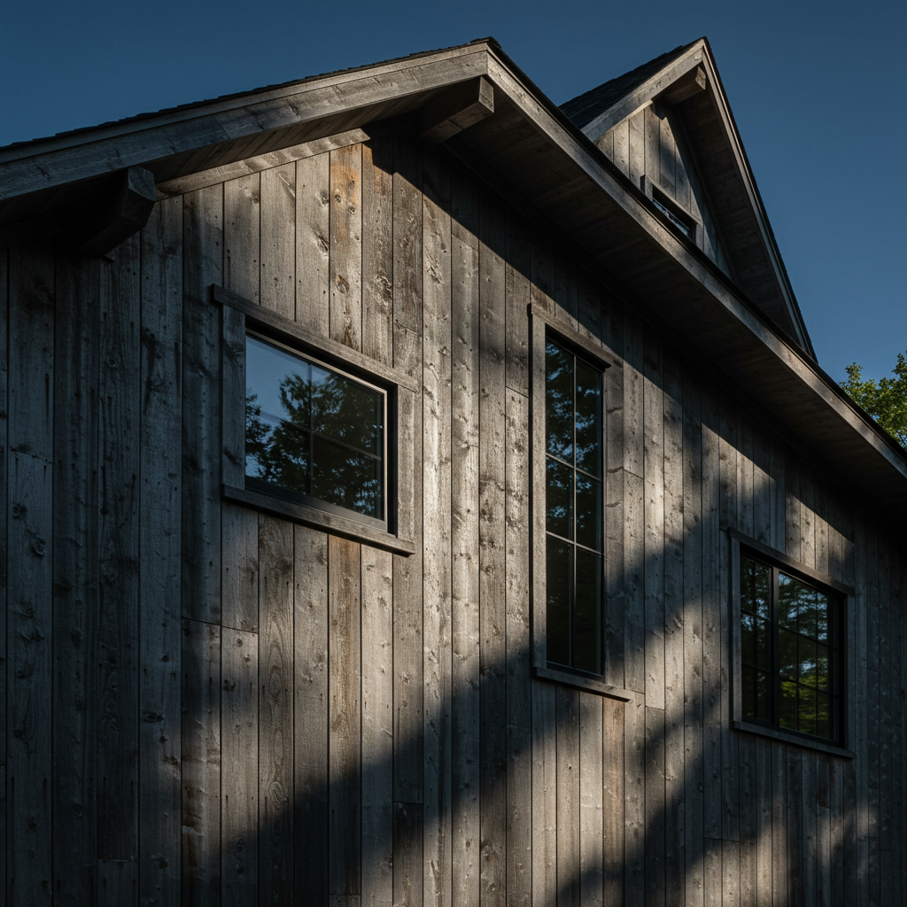 Silver_Grey_Reclaimed_Barnwood_Siding_Wall_Paneling_Exterior_Low_Angle