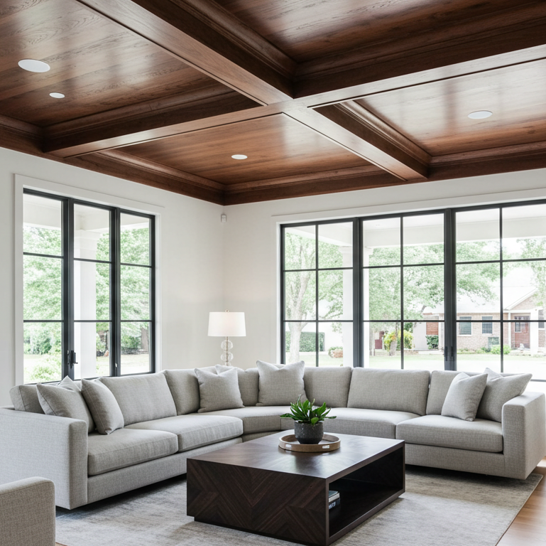Walnut_Crown_Moulding_Living_Room_Suburban