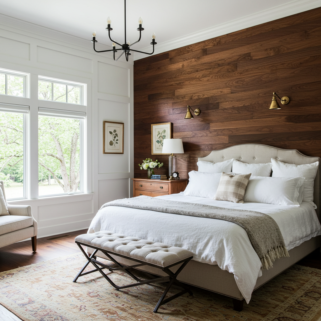 Walnut_Wall_Paneling_Bedroom