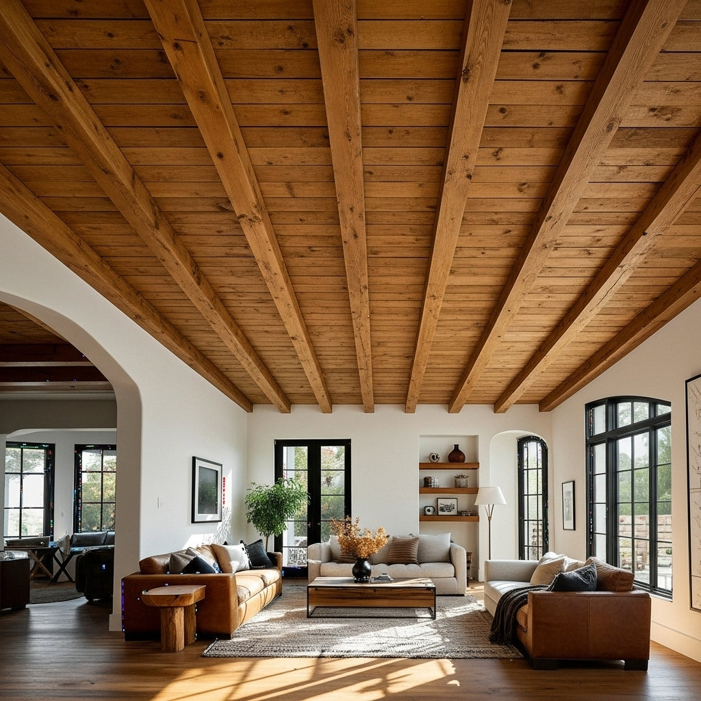 White Oak Ceiling Paneling – Beam & Baron