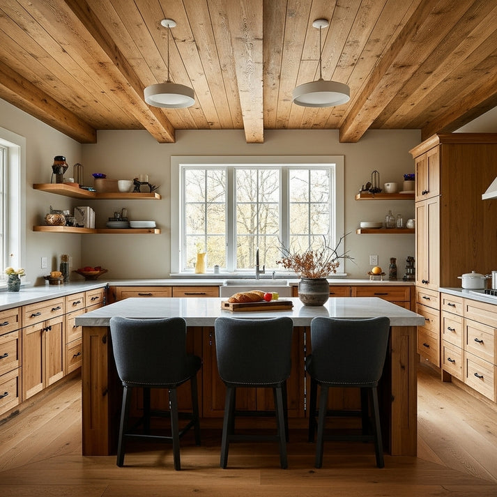 White Oak Ceiling Paneling – Beam & Baron