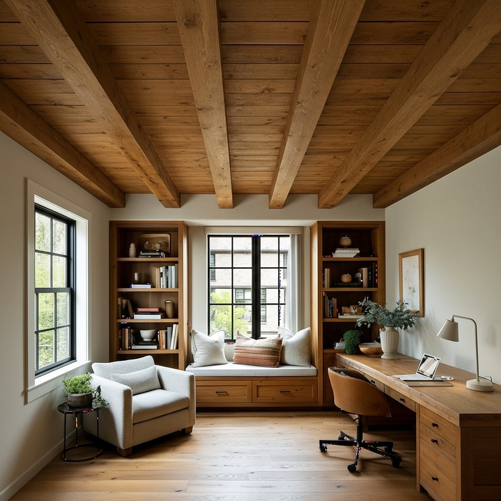 White Oak Ceiling Paneling – Beam & Baron