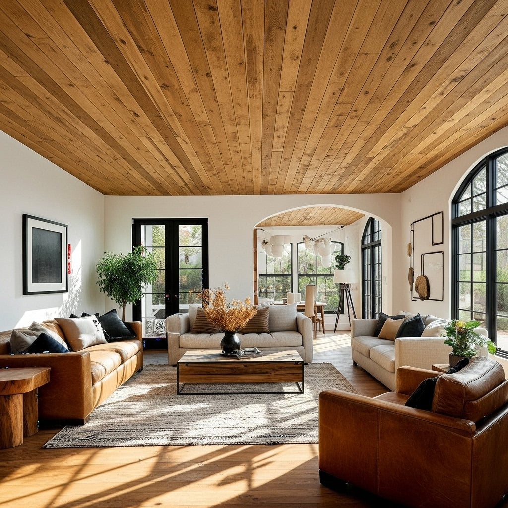 White Oak Ceiling Paneling – Beam & Baron